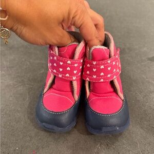 See Kai Run Pink and Navy Kids Boots
